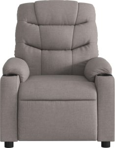 vidaXL Fotel rozkładany, kolor taupe, obity tkaniną 4