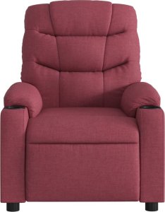 vidaXL Fotel rozkładany, winna czerwień, obity tkaniną 6