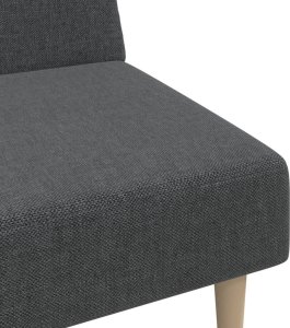 vidaXL 2-osobowa kanapa rozkładana, ciemnoszara, tapicerowana tkaniną 9