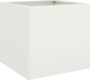 vidaXL Donice, 2 szt., białe, 49x47x46 cm, stal walcowana na zimno 7