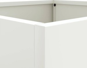 vidaXL Donice, 2 szt., białe, 49x47x46 cm, stal walcowana na zimno 8