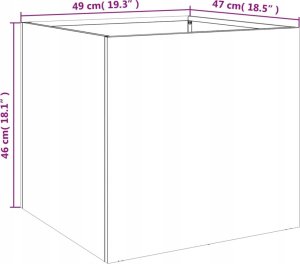 vidaXL Donice, 2 szt., białe, 49x47x46 cm, stal walcowana na zimno 9