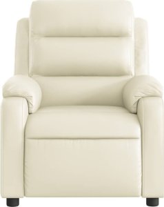 vidaXL vidaXL Rozkładany fotel masujący, elektryczny, kremowy, sztuczna skóra 9