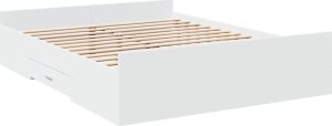 vidaXL vidaXL Rama łóżka z szufladami, biała, 160x200 cm 2