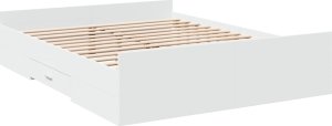 vidaXL vidaXL Rama łóżka z szufladami, biała, 160x200 cm 6