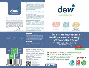 . DEW, Środek do czyszczenia fotelików samochodowych i wózków dziecięcych, 500 ml 4