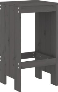 vidaXL 9-cz. zestaw mebli barowych do ogrodu, szary, drewno sosnowe 4