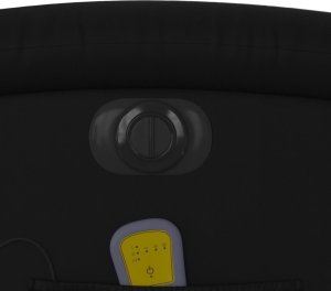 vidaXL Rozkładany fotel masujący, elektryczny, czarny, sztuczna skóra 11