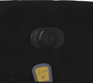 vidaXL Rozkładany fotel masujący, elektryczny, czarny, aksamit 11