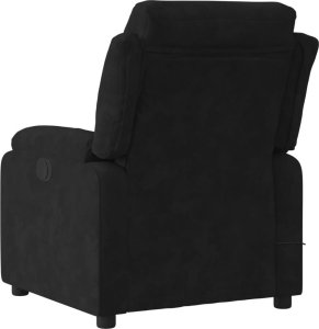 vidaXL Rozkładany fotel masujący, elektryczny, czarny, aksamit 4