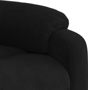 vidaXL Rozkładany fotel masujący, elektryczny, czarny, aksamit 10