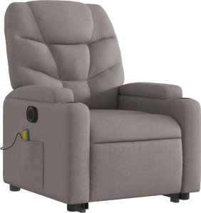 vidaXL Podnoszony fotel masujący, elektryczny, rozkładany, kolor taupe 3