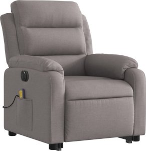 vidaXL Podnoszony fotel masujący, elektryczny, rozkładany, kolor taupe 3