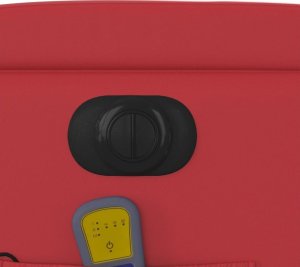 vidaXL Rozkładany fotel pionizujący z masażem, elektryczny, czerwony 12