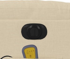 vidaXL Podnoszony fotel masujący, elektryczny, rozkładany, kremowy 12