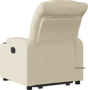 vidaXL Podnoszony fotel masujący, elektryczny, rozkładany, kremowy 4
