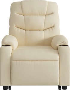 vidaXL Podnoszony fotel masujący, elektryczny, rozkładany, kremowy 8