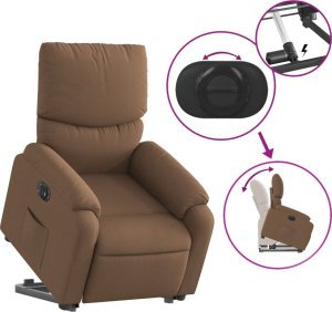 vidaXL Podnoszony fotel masujący, elektryczny, rozkładany, brązowy 11