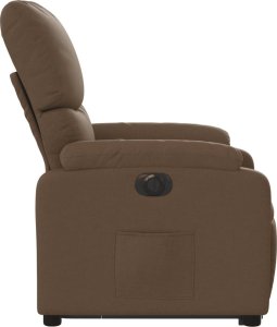 vidaXL Podnoszony fotel masujący, elektryczny, rozkładany, brązowy 10