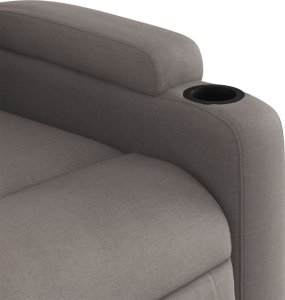 vidaXL Podnoszony fotel masujący, elektryczny, rozkładany, kolor taupe 11