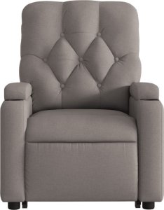 vidaXL Podnoszony fotel masujący, elektryczny, rozkładany, kolor taupe 8