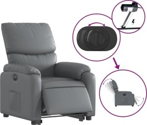 vidaXL Rozkładany fotel pionizujący, elektryczny, szary 5