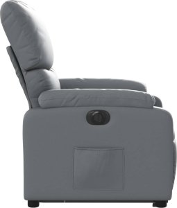 vidaXL Rozkładany fotel pionizujący, elektryczny, szary 9