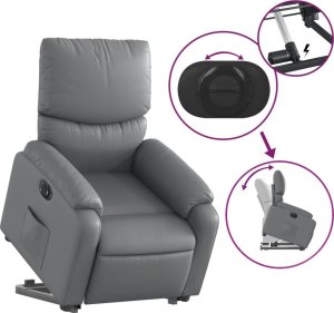 vidaXL Rozkładany fotel pionizujący, elektryczny, szary 10