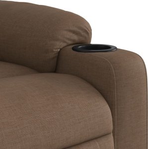 vidaXL Podnoszony fotel masujący, elektryczny, rozkładany, brązowy 11