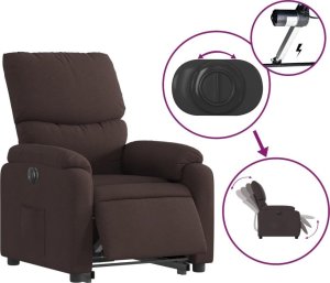 vidaXL Podnoszony fotel masujący, elektryczny, rozkładany, brązowy 5