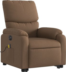 vidaXL Podnoszony fotel masujący, elektryczny, rozkładany, brązowy 3