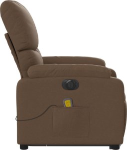 vidaXL Podnoszony fotel masujący, elektryczny, rozkładany, brązowy 9