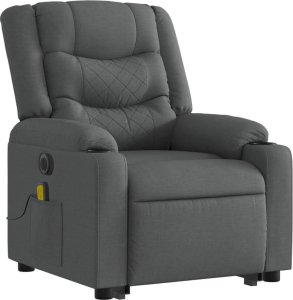 vidaXL Podnoszony fotel masujący, elektryczny, rozkładany, ciemnoszary 3