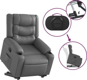 vidaXL Rozkładany fotel pionizujący elektryczny szary 10