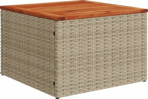 vidaXL 13-częsciowy zestaw mebli ogrodowych z poduszkami, beżowy, polirattan 5