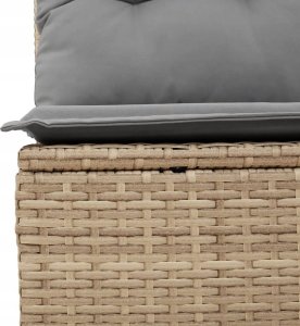 vidaXL 5-częsciowy zestaw mebli ogrodowych z poduszkami, mieszany beż 5