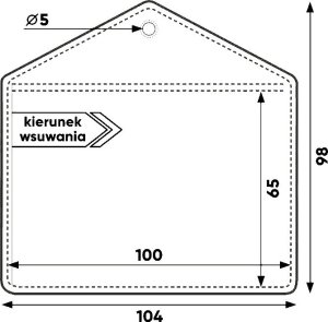 Stamal Identyfikator poziomy holder kieszonka 100x65mm +smycz 90cm x20kpl 5