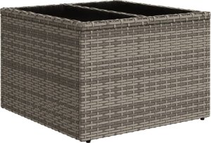 vidaXL 11-częściowy zestaw mebli ogrodowych z poduszkami, szary rattan PE 4