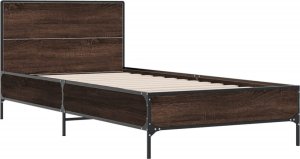 vidaXL vidaXL Rama łóżka, brązowy dąb, 100x200 cm, materiał drewnopochodny 2