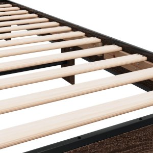 vidaXL vidaXL Rama łóżka, brązowy dąb, 75x190 cm, materiał drewnopochodny 7