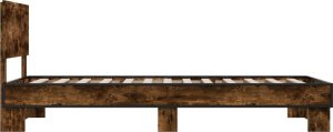 vidaXL vidaXL Rama łóżka, przydymiony dąb, 90x200 cm, materiał drewnopochodny 5