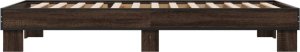 vidaXL vidaXL Rama łóżka, brązowy dąb, 100x200 cm, materiał drewnopochodny 5