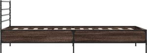 vidaXL vidaXL Rama łóżka, brązowy dąb, 90x200 cm, materiał drewnopochodny 5