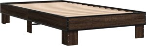 vidaXL vidaXL Rama łóżka, brązowy dąb, 75x190 cm, materiał drewnopochodny 2