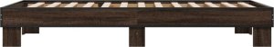 vidaXL vidaXL Rama łóżka, brązowy dąb, 75x190 cm, materiał drewnopochodny 5