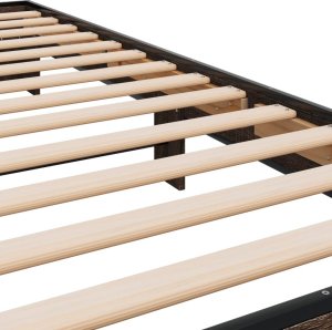 vidaXL vidaXL Rama łóżka, brązowy dąb, 75x190 cm, materiał drewnopochodny 7