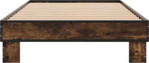 vidaXL vidaXL Rama łóżka, przydymiony dąb, 100x200cm, materiał drewnopochodny 4