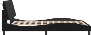 vidaXL vidaXL Rama łóżka z zagłówkiem, czarna, 120x200 cm, aksamitna 6