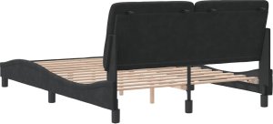 vidaXL vidaXL Rama łóżka z zagłówkiem, czarna, 120x200 cm, aksamitna 7