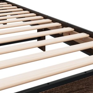 vidaXL vidaXL Rama łóżka, brązowy dąb, 90x200 cm, materiał drewnopochodny 7
